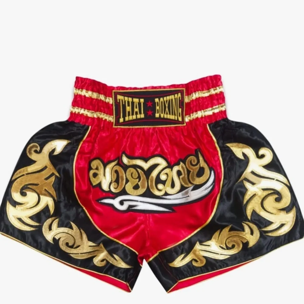 S Classic Muay Thai Shorts for Men Women Boxing Kickboxing High Grade MMA Fight